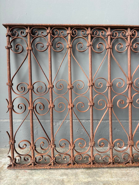 Early 1800's Antique French Iron Decorative Panel/Fence Panel Salvage