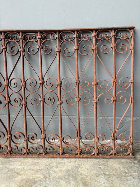Early 1800's Antique French Iron Decorative Panel/Fence Panel Salvage