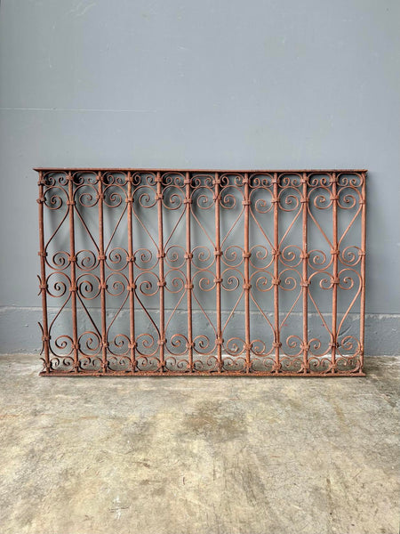 Early 1800's Antique French Iron Decorative Panel/Fence Panel Salvage