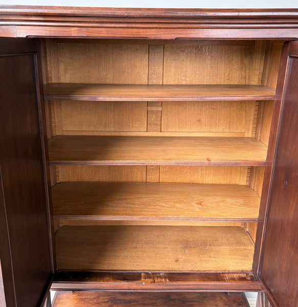 Large Antique French Gothic Revival Cabinet Highly Carved in Walnut Wood
