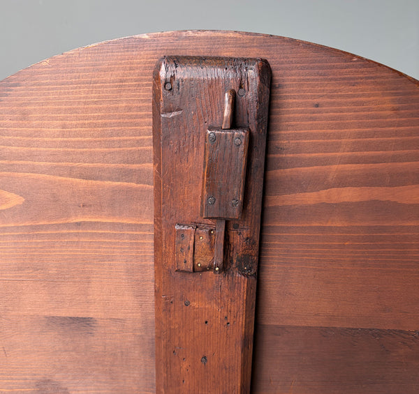 Antique French Solid Oak and Pine Rustic Wood Wine Tasting Table with Tilt Top