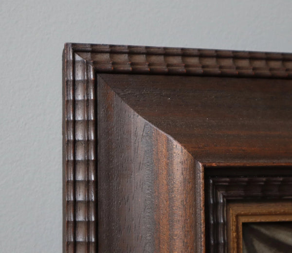 Antique Framed Oil on Copper Painting of The Shroud Of Turin/Holy Shroud/Jesus
