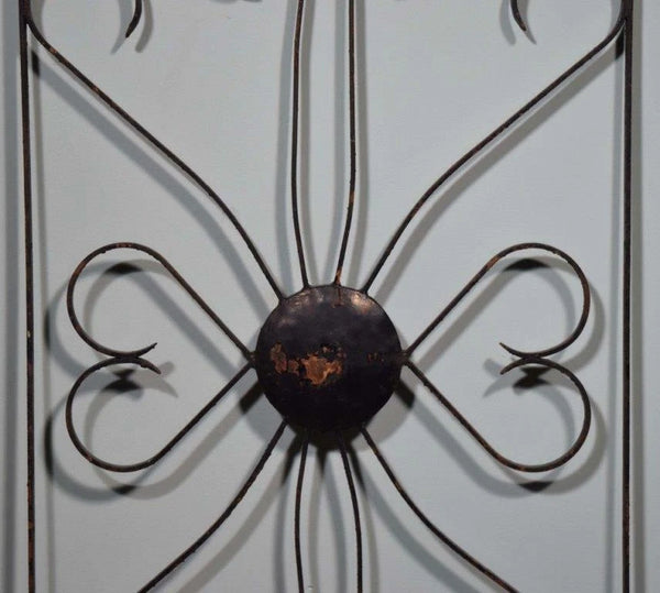 Large French Vintage Iron Window Grille/Gate Panel Salvage