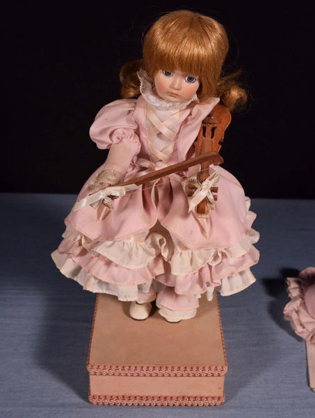 Porcelain Doll by Seymour Mann, Rare Automated Music Box #383