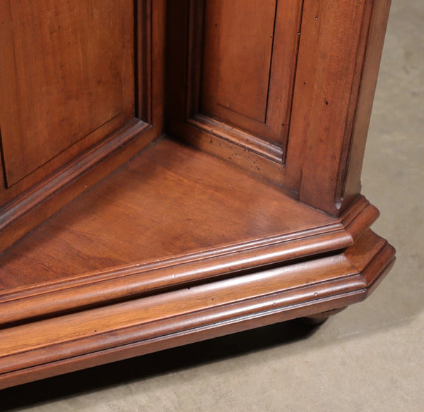 71" Tall Antique French Solid Walnut Wood Highly Carved Renaissance Cabinet