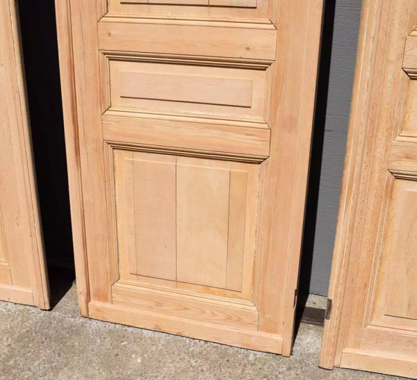 Set of 4 124" X 96" Large French/Belgian Antique 4 Panel Stripped Chateau Doors