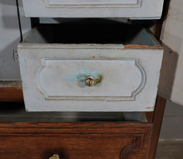 Antique French Louis XV Oak Dresser/Commode/Chest of Drawers Highly Carved