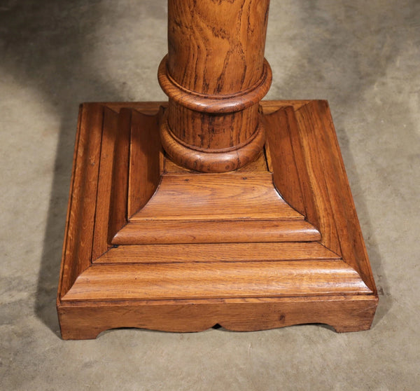 Vintage French Gothic Revival Stand, Cabinet, End Table Highly Carved Oak Wood