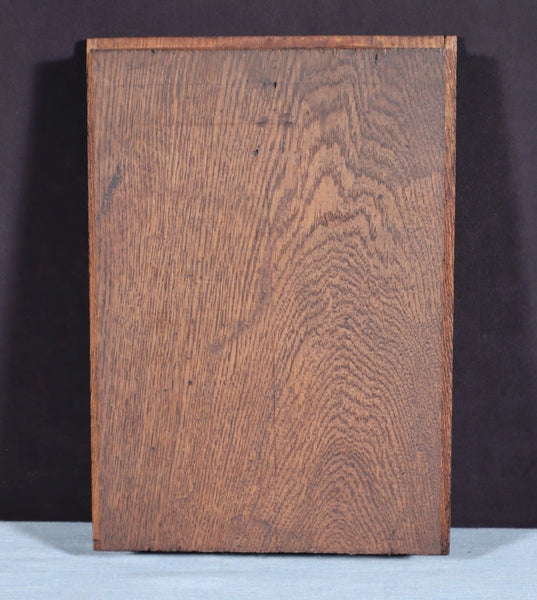 12" Tall Antique French Solid Oak Wood Hand Carved Portrait Profile of a Woman