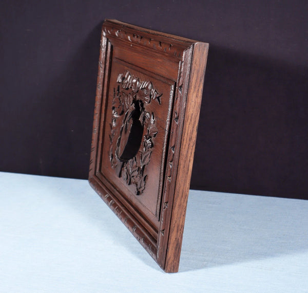 Antique French Oak Louis XVI Panel Highly Carved Arts Theme Painter's Pallet