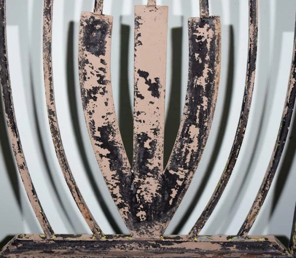 88" Tall Large Vintage European Art Deco Iron Door Panel Salvage Garden