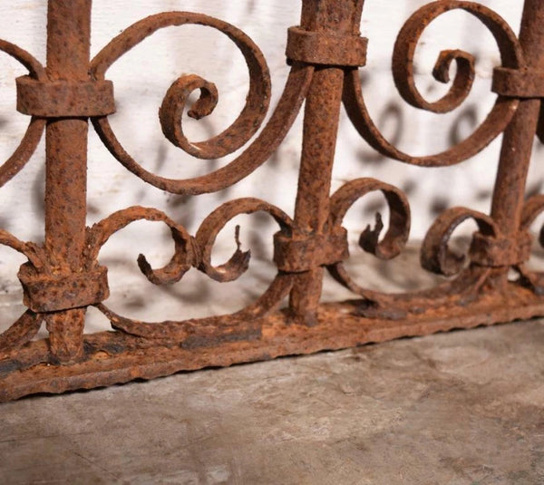 Early 1800's Antique French Iron Decorative Panel/Fence Panel Salvage