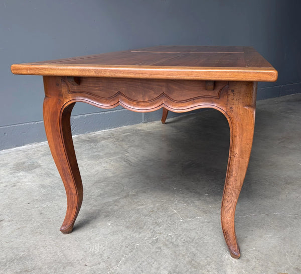Vintage French Provencal Farm Table/Desk/Dining Table in Solid Cherry Wood