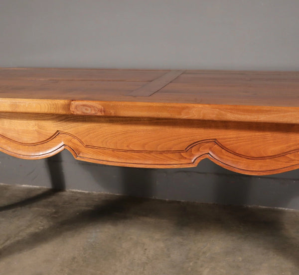 Vintage French Provencal Farm Table/Desk/Dining Table in Solid Cherry Wood
