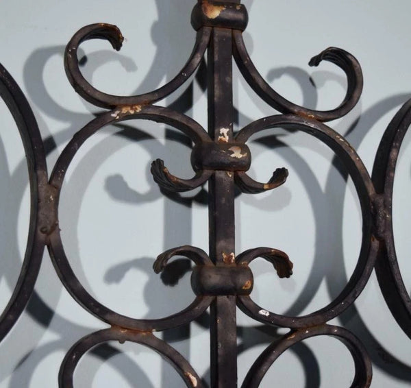 84" Tall Large Vintage European Iron Gate/Door Panel Salvage Garden