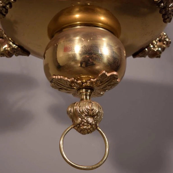 Vintage French Bronze Sanctuary/Pendant Chandelier/Incense Burner with Angels