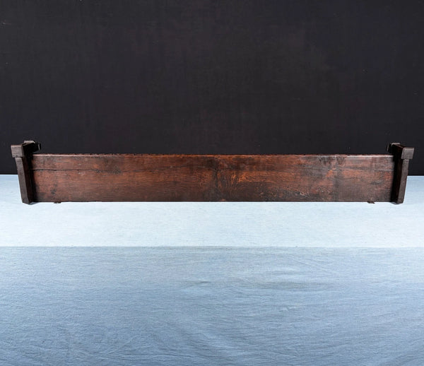 52" Antique Gothic French Solid Oak Coat Rack Hall Tree Wood Shelf w/Iron Hooks