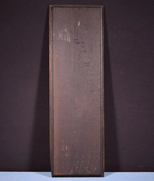 31" Tall French Antique Gothic Revival Panel in Solid Oak Wood Salvage