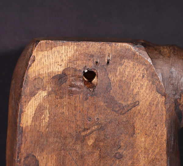 11" Tall Large Vintage Decorative Highly Carved Face/Head in Solid Oak Wood