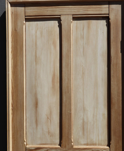 86" French/Belgian Antique 6 Panel Stripped, Sanded Wood Door