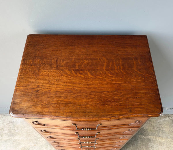 Antique French Solid Oak Wood Lingerie Chest of Drawers/Dresser/Chiffoniere
