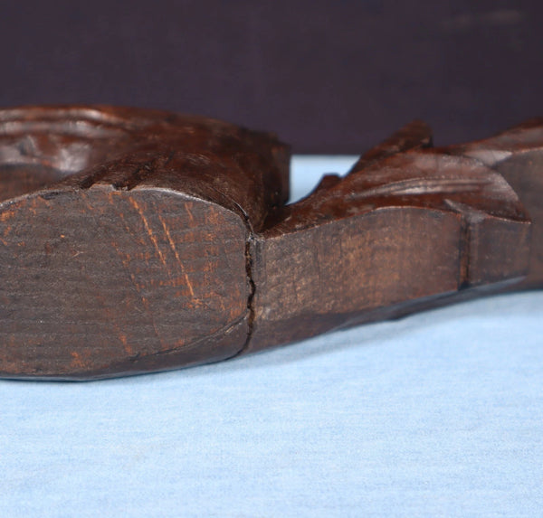 8" Wide Pair of Highly Carved Solid Oak Wood French Trim Pieces Salvage