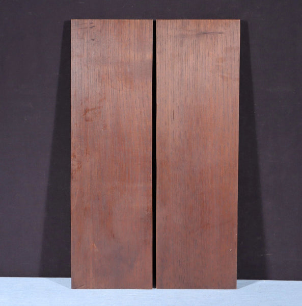 Pair of Antique French Solid Chestnut Wood Highly Carved Panels with Flowers