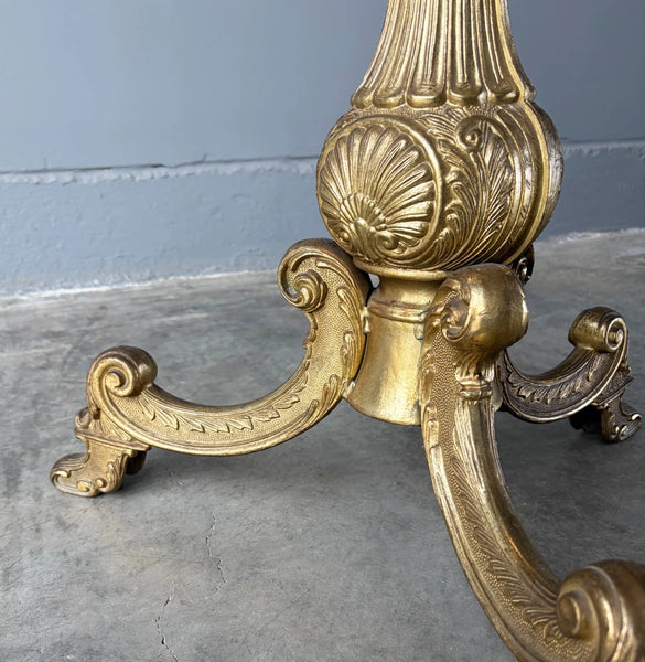 67" Tall Ornate Vintage Brass & Onyx Marble Coat/Hat Rack Hall Tree/Stand