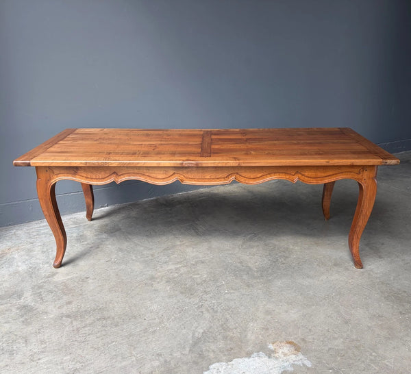 Vintage French Provencal Farm Table/Desk/Dining Table in Solid Cherry Wood