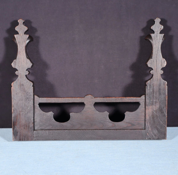 15" Wide French Antique Crest/Pediment/Crown in Solid Chestnut Wood