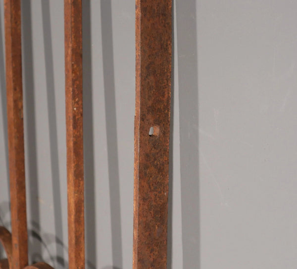 56" Tall Antique French Iron Decorative Window Panel/Fence/Gate Late 1800's