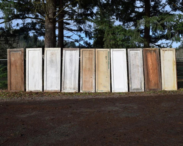 78" Tall Set of 10 Rustic Painted Antique Boiserie/Panels-in Solid Wood