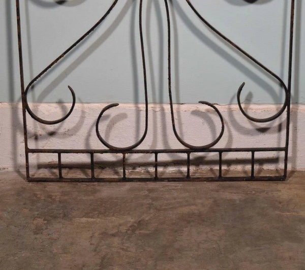 Large French Vintage Iron Window Grille/Gate Panel Salvage