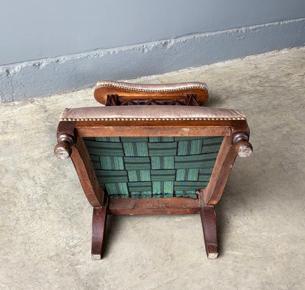 Antique French Solid Oak Wood Church Prie Dieu/Kneeler Christian Highly Carved