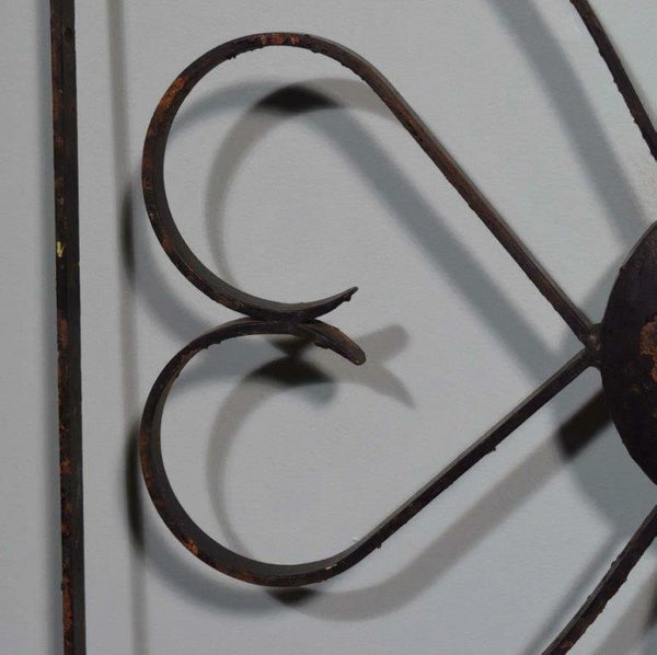 Large French Vintage Iron Window Grille/Gate Panel Salvage