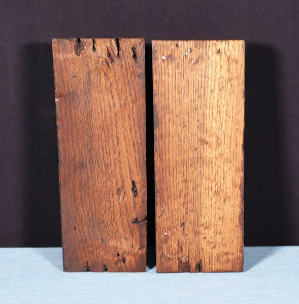 Pair of 8" French Antique Highly Carved Lion Corbels/Trim/Brackets Solid Oak