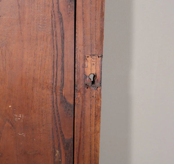 63" Tall Pair of French Antique Doors Carved Breton Panels Solid Chestnut Wood