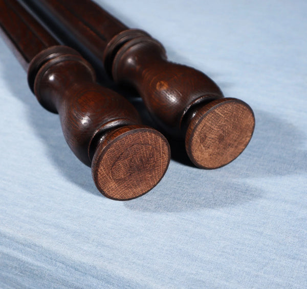 39" Pair of French Antique Solid Oak Wood Posts/Pillars/Trim Salvage