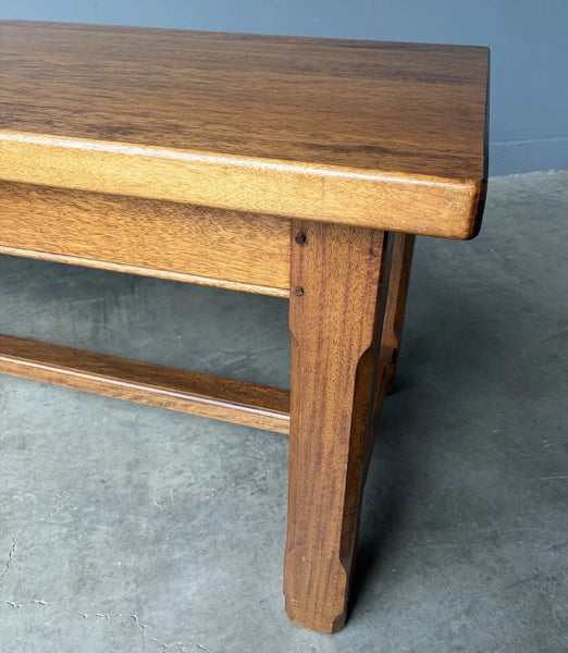 Vintage French Farm Trestle Table/Dining Table/Desk with Drawer in Hardwood
