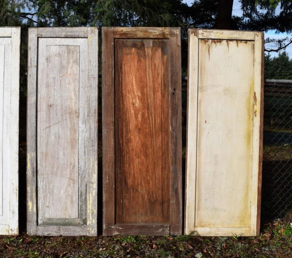 78" Tall Set of 10 Rustic Painted Antique Boiserie/Panels-in Solid Wood