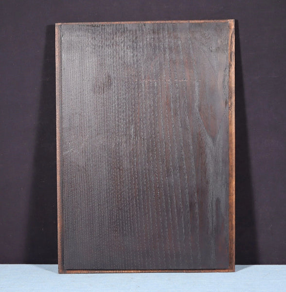 French Antique Gothic Revival Panel in Solid Chestnut Wood Salvage Late 1800's