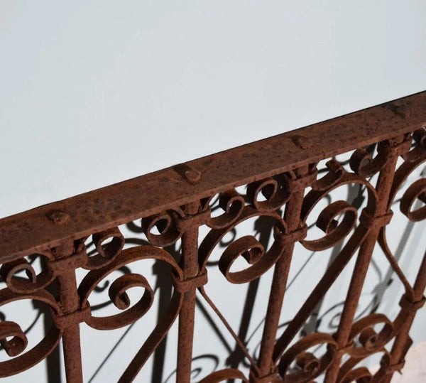 Early 1800's Antique French Iron Decorative Panel/Fence Panel Salvage