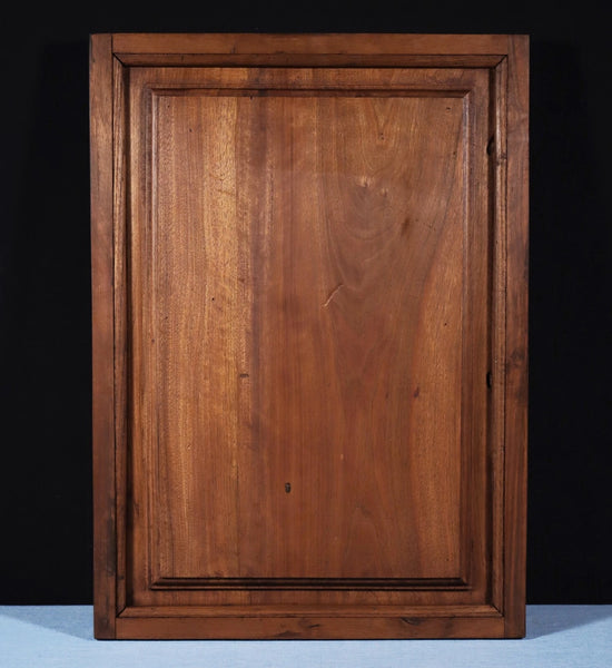 Antique French Solid Walnut Wood Highly Carved Panel w/Woman Harvesting Wheat