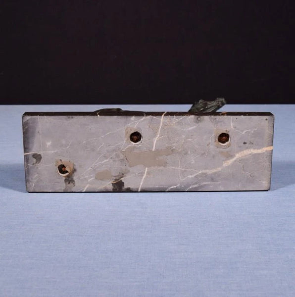 12" Tall Antique French Spelter Life Like Horse Statue with Black Marble Base