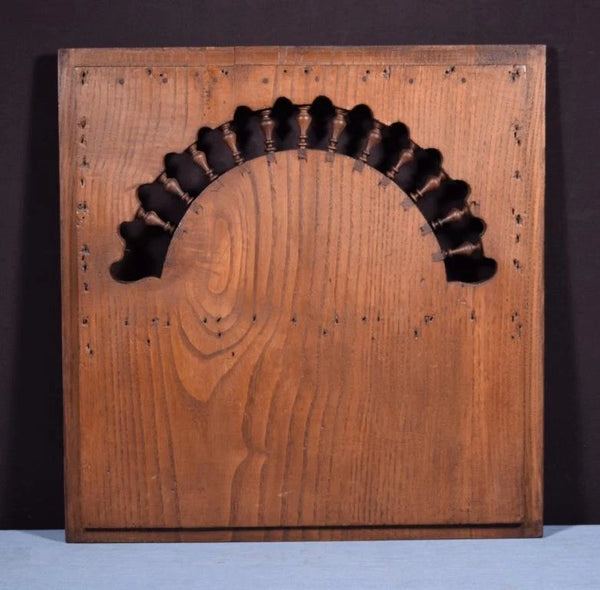 Antique French Breton Panel Brittany in Solid Chestnut Wood with a Man