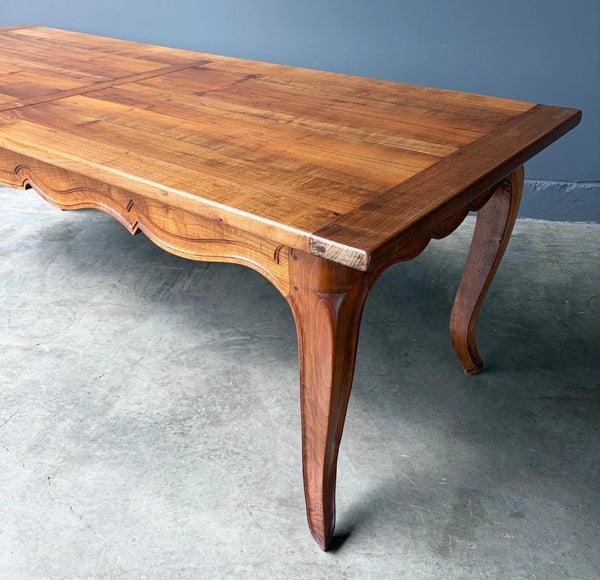 Vintage French Provencal Farm Table/Desk/Dining Table in Solid Cherry Wood