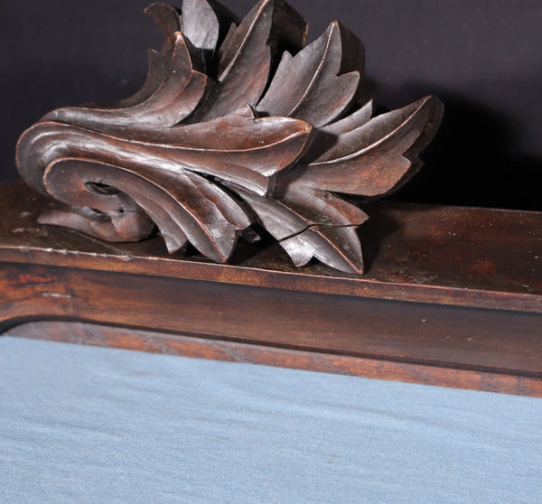 66" Antique French Gothic Revival Crest/Pediment in Solid Walnut and Oak Wood