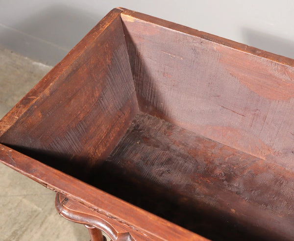 Antique French Petrin (Dough Box) in Highly Carved Solid Walnut and Pine Wood