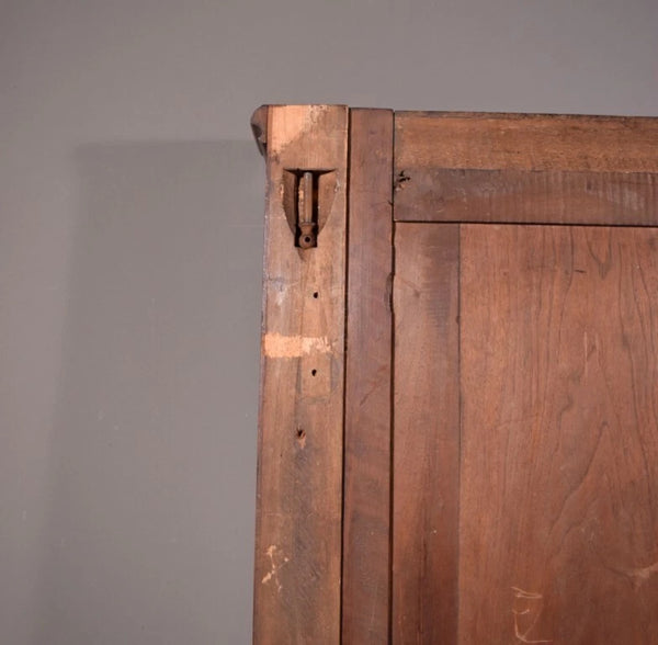 88" Wide Antique French Panel/King Size Headboard in Solid Walnut w/Knight