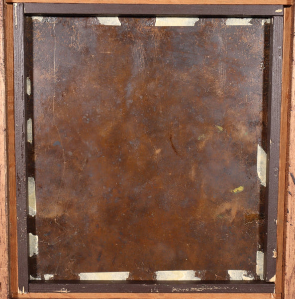 Antique Framed Oil on Copper Painting of The Shroud Of Turin/Holy Shroud/Jesus